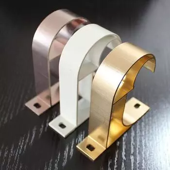 Алюминиевый сплав Крючок для вешалки для штор Одинарный Двойной Подвесной Карниз Кронштейны Зажим для крепления штанги Крепежная клипса для перекладины Настенный держатель