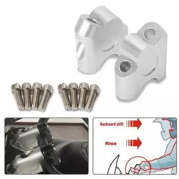 Алюминиевый сплав мотоцикла 7/8 22 мм поворотный руль подъемный хомут руля чёрный