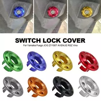 Алюминиевый сплав мотоцикла переключатель зажигания крышка ключа защитное кольцо синий