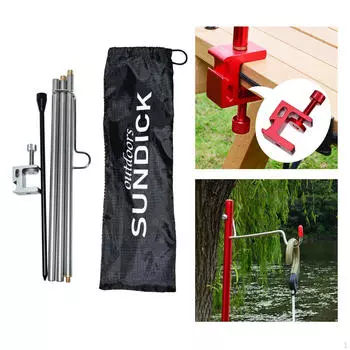 Алюминиевый сплав Открытый кемпинг складной фонарь столб мачта палатка свет синий