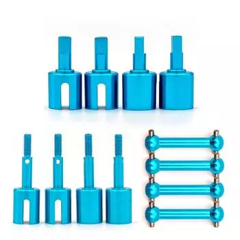 Алюминиевый сплав приводного вала собачья кость чашечный шарнир набор замена для TT01 -01 TT01D TT01E TT02 -02 1/10 пульт дистанционного управления детали для модернизации автомобиля синий