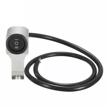 Алюминиевый сплав руль мотоцикла переключатель фары трехпозиционный водонепроницаемый переключатель 12 В противотуманный прожектор ретро переключатель серебряный