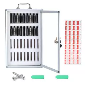 Алюминиевый сплав шкафчик для хранения настенный шкаф для хранения сотовых телефонов с ручкой и замком безопасности для офиса класс