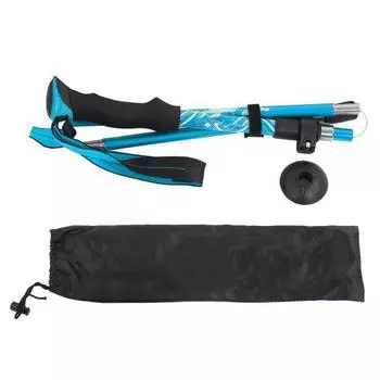 Алюминиевый сплав телескопическая складная многофункциональная наружная трость для мужчин и женщин небесно-голубого цвета Sky Blue