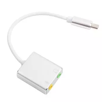 Алюминиевый сплав Тип C Внешняя стерео звуковая карта Аудио адаптер 3,5 мм EZ1247