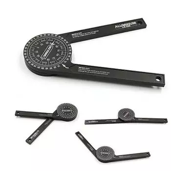 Алюминиевый сплав торцовочная пила транспортир измерительный прибор инструмент точный считывающий алюминиевый угломер 360° угол