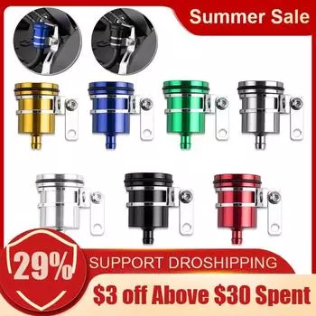 Алюминиевый сплав универсальный мотоцикл тормозной цилиндр бачок жидкости мотоцикл задний передний бак сцепления масляная жидкость чашка аксессуары зелёный