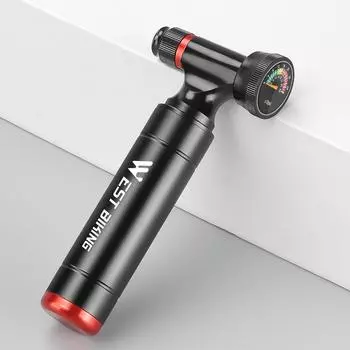 Алюминиевый сплав велосипедный насос CO2 для накачивания шин велосипеда портативный дорожный велосипедный инжектор CO2 для накачивания велосипеда чёрный