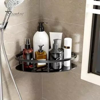 Алюминиевый стеллаж для хранения с модернизированным металлическим каркасом, передним ограждением, простая установка, полая конструкция, полка для ванной комнаты