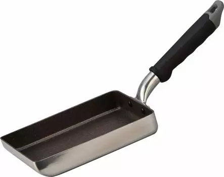 Алюминиевый тамагояки Hokuriku 13 x 18 см Легкий алюминий Совместимость с IH Сделано в Японии Глубина Легкий Удобная форма для приготовления различных блюд Прочный серебряный