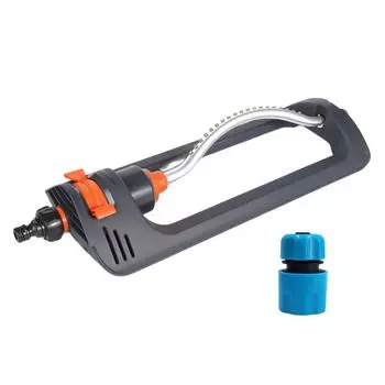 Алюминиевый трубчатый разбрызгиватель с 19 отверстиями, разбрызгиватель с соединителем 1/2 дюйма для охлаждения газона/сельскохозяйственного полива оранжевый