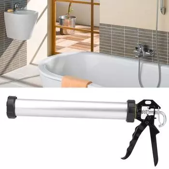 Алюминиевый тюбик для силиконового герметика 600 мл Инструмент для герметика с 10 насадками Воздушный пистолет для герметика Силиконовый пистолет для герметика Инструменты для герметика UNITED KINGDOM