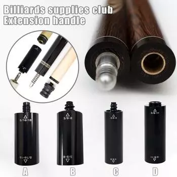 Алюминиевый удлинитель кия для бильярда, сверхмощный бильярдный кий для снукера, удлинитель среднего вала, адаптер, ручка, аксессуары для бильярда D