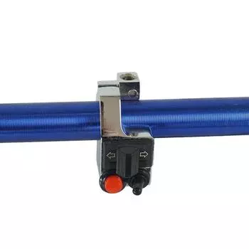 Алюминий 7/8 22 мм левый мотоцикл руль крепление кнопочный звуковой сигнал фары поворотник переключатель для грязи ATV серебряный