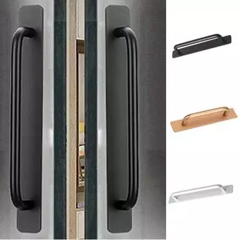 Алюминий Цинк Цинковый Сплав Дверная Ручка Без Ударов Водонепроницаемая Оконная Ручка Простая Ручка Для Шкафа Шкафы 148mm серебряный