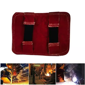 Алюминированная задняя сварочная ручная накладка из кожи, тепловая перчатка для резки сварочной печи