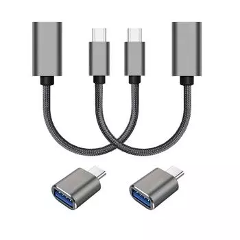 Алюминиевый кабель-адаптер OTG Type C - USB 3.0 Кабель-конвертер OTG USB C Male - USB 3.0 Female для iPhone Samsung