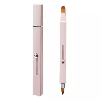 Aluminium Tube Retractable Lip/brow Brush Telescopic Golden&Black&Red&Pink Lip Gloss Brush Makeup Brush Portable