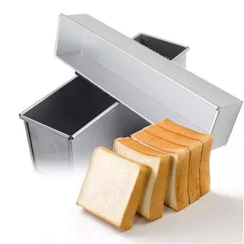 Aluminium Zinc Zinc Alloy Rectangular Bread Mold Non Stick Cake Baking Pan Useful Flat Toast Box Cakes One moving edge