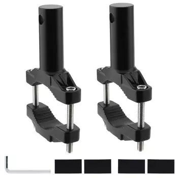 Aluminum Alloy 2pcs 360 Degree Adjustable Light Bar Mount Clamp 18-32mm 0.71-1.26inch Motorcycle ATV SUV Roof Rack IP67 Waterproof