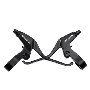 Aluminum Alloy Bicycle Brake Lever Handbrake Adjustment Replacement du Left and Right (Pont Monde) (Black, Set)