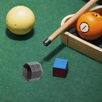 Держатель для бильярдного мела из алюминиевого сплава, коробка для бильярдного кия, портативный восьмиугольный трехслойный наконечник синий