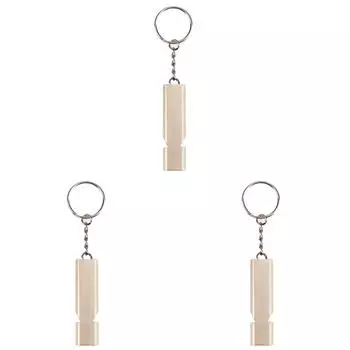 Aluminum Alloy Camping Whistle High Pitch Loud for Women and Kids (Gold)