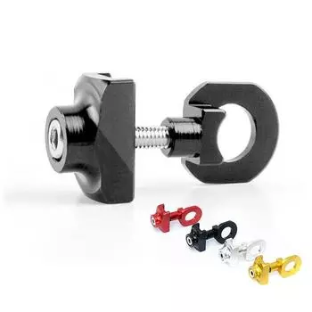 Aluminum Alloy Easy To Install Folding Bike Chain Adjuster For Effortless Installation Lightweight black серебряный