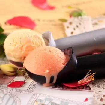 Aluminum Alloy Non-stick Anti-freeze Ice Cream Scoop Spoon Home Kitchen Tool серебряный