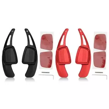 Пара лепестков из алюминиевого сплава, удлинитель рычага переключения передач из алюминиевого сплава для A3 8V A4 A5 B9 B9.5 A7 Q3 Q5 2017+, лепестковый переключатель чёрный