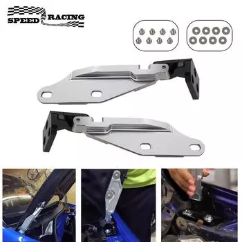 Алюминиевый сплав быстросъемный капот шарнирный замок капота заготовка подходит для Honda Civic EK 1996-2000 автозапчасти серебряный