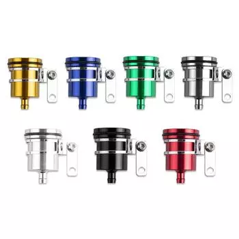 Aluminum Alloy Universal Motorcycle Brake Cylinder Fluid Reservoir Motorbike Rear Front Clutch Tank Oil Fluid Cup Accessories красный