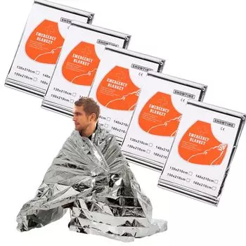 Aluminum Aluminum 5 Emergency Simple Disaster Heat Emergency Use Sheet, Blanket, Pieces, Sheet, Blanket, Prevention, Outdoor, Retention,