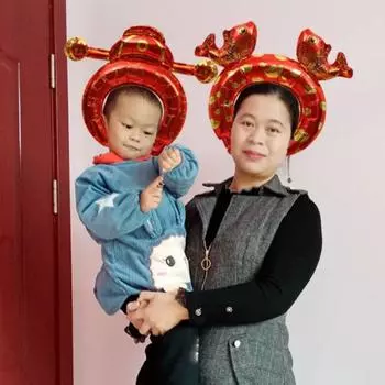 Aluminum Film New Year Hair Hoop Balloon Cartoon Spring Festival Star Balloon Christmas B