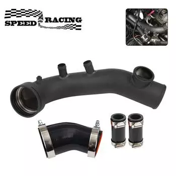 Aluminum Intake Turbo Charge Pipe Cooling Kit For BMW N54 E82 E88 E90 E92 135i 335i Car Engine Parts Replacement чёрный