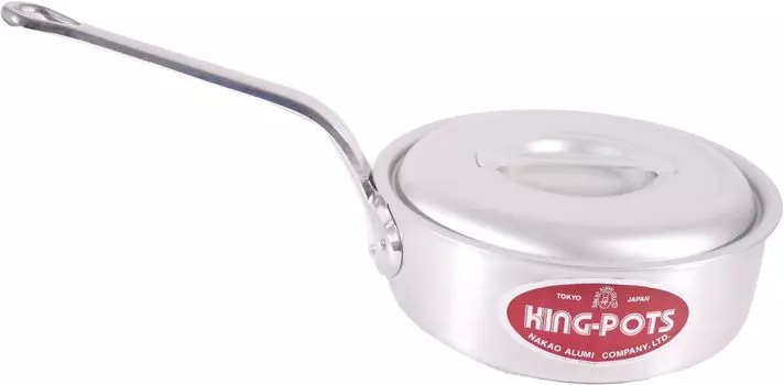 Aluminum King Shallow One Hand Pot 30cm (with scale)