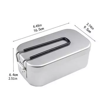 Aluminum Lunch Box Camping Cooking Artifact Old Aluminum Alloy Heating Tableware Picnic Portable Cooker