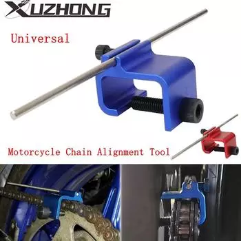 Aluminum Motorcycle Chain Alignment Tool Quick Accurate Alignment Tool Universal for ATV Bike Sprocket Sport Dirt Bike красный