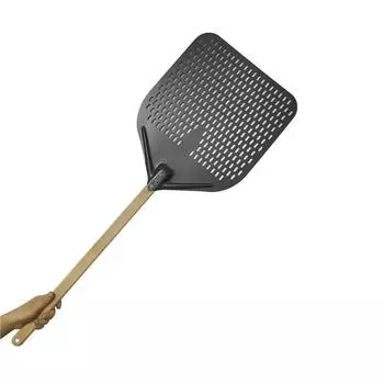 Aluminum Pizza Shovel Peel tray Lifter Tools Non Slip Wooden Handle Cake Bread Paddle Cheese Cutter Baking Turner Accessorie
