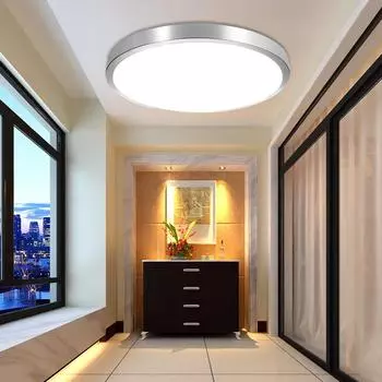 Алюминиевые круглые ультратонкие полностью белые классические светильники, светильники для спальни, коридора, балкона, простые современные светодиодные потолочные светильники monochrome
