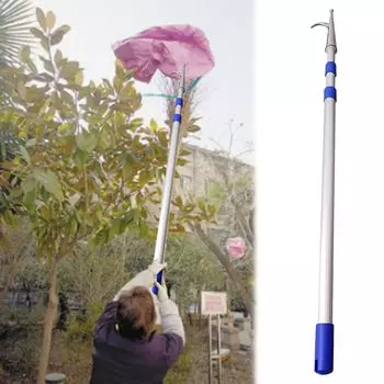 Aluminum Telescopic Boat Hook Multi-purpose Docking Pole For Boat Mooring Line Hanging Lights, 2 5m (16 5inch)