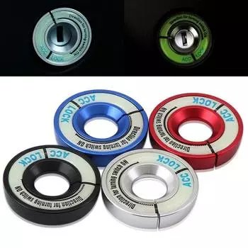 Aluminum Zinc Zinc Alloy Start Button Cover Ignition Switch Cover Ignition Key Ring Cover Car Switch Sticker золотой