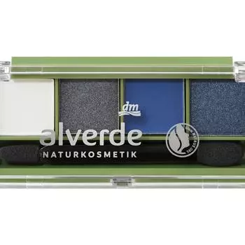 alverde eyeshadow palette quattro 99 denim blue 4.4g