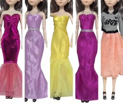 ALZEU Doll Dress 12 Inch Action Figure Female Outfit (Algille) Dress-up (Light Purple) светло-фиолетовый