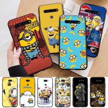 AM29 Миньоны мультфильм черный чехол для Samsung Note 20 Lite S24 Ultra S23 S22 A05 A06 A11 A71 A15 A16 A13 A24 A25 A33 A52 A53 M55 M35 Sofe Cover Samsung S20 Ultra арлекин