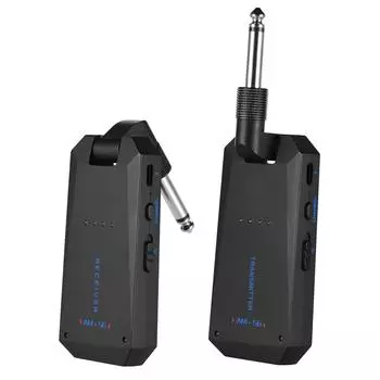 AM-5G Wireless 5.8G Guitar System Rechargeable Audio Transmitter and Receiver ISM Band for Electric Bass Guitars Amplifier чёрный