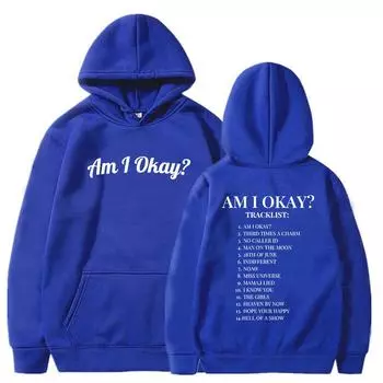 Am I Okay Album Graphic Hoodies Megan Moroney Clothes Long Sleeve Winter Warm Sweatshirts Moletom Streetwear Print Hoodie S