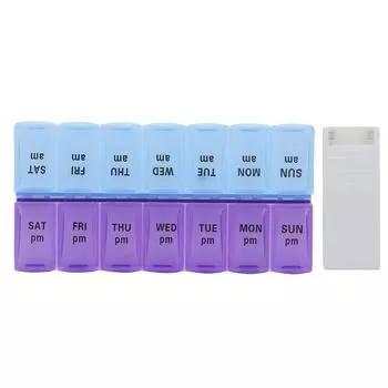 AM PM 7 Days Pills Case Weekly Pills Organizer Капсулы Добавки Витамины Таблетки Дорожная Коробка Таблеток