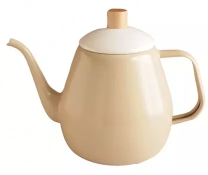 эмалированный кофейник-капельница бежевый белый сделано в Японии