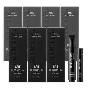 Aman s All-in-One Self Down Perm All-in-One Refill Included, 7 Pieces, 40ml